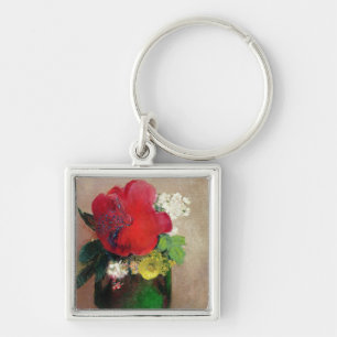 Die rote Mohnblume Schlüsselanhänger