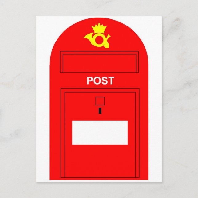 Die rote Postbox Postkarte (Vorderseite)