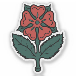 Die rote Rose von Lancaster, Flagge von Montreal,  Aufkleber