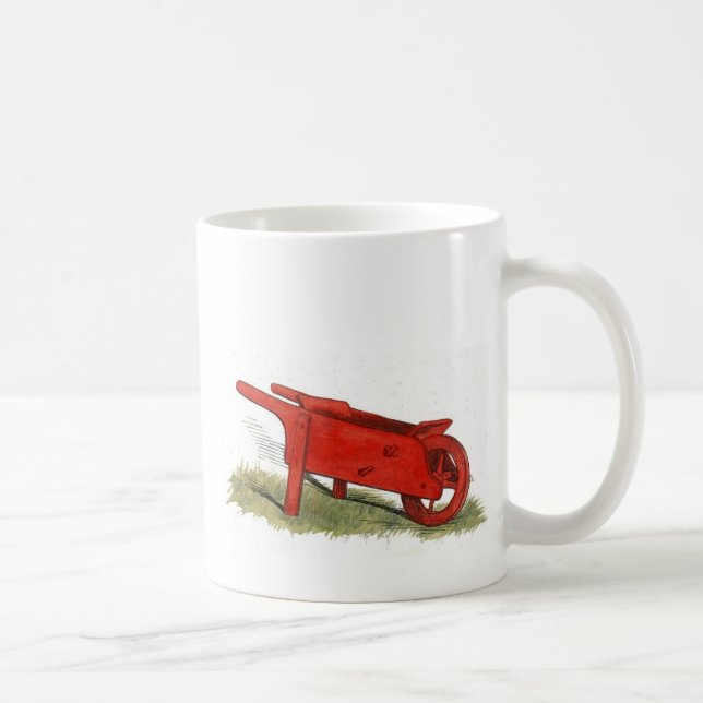 Die rote Schubkarre Kaffeetasse (Rechts)