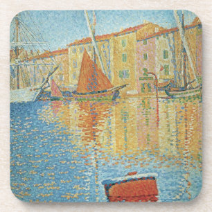 Die Rote Tonnenboje von Paul Signac, Vintage-Point Untersetzer
