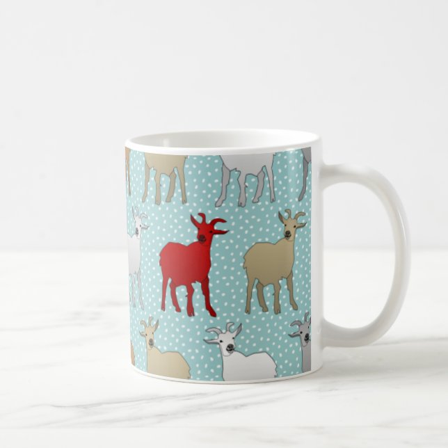Die rote Ziege Kaffeetasse (Rechts)