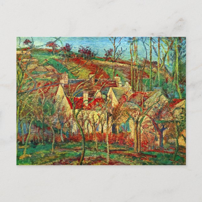 Die roten Dächer von Camille Pissarro Postkarte (Vorderseite)