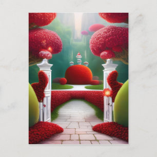 Die roten Gärten von Wonderland Postkarte