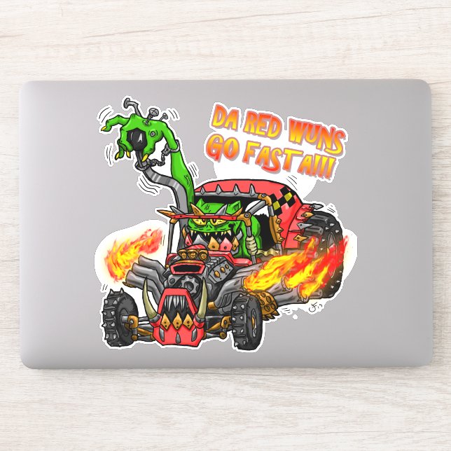 Die Roten gehen schneller als die Buggie Aufkleber (Computer)
