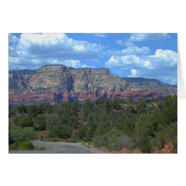Die roten Klippen von Sedona—Karte (Vorderseite (Horizontal))