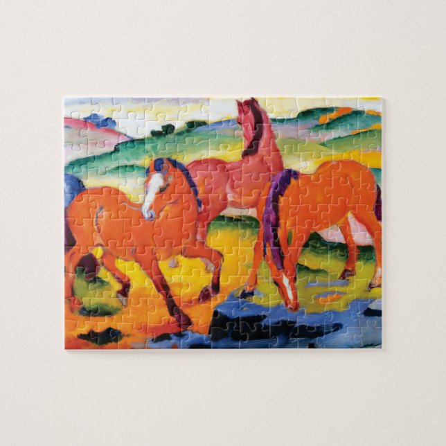 Die Roten Pferde von Franz Marc (Horizontal)
