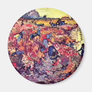Die roten Reben von Vincent Van Gogh Magnet