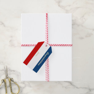 Die roten weißen und blauen Geschenk-Umbauten Geschenkanhänger