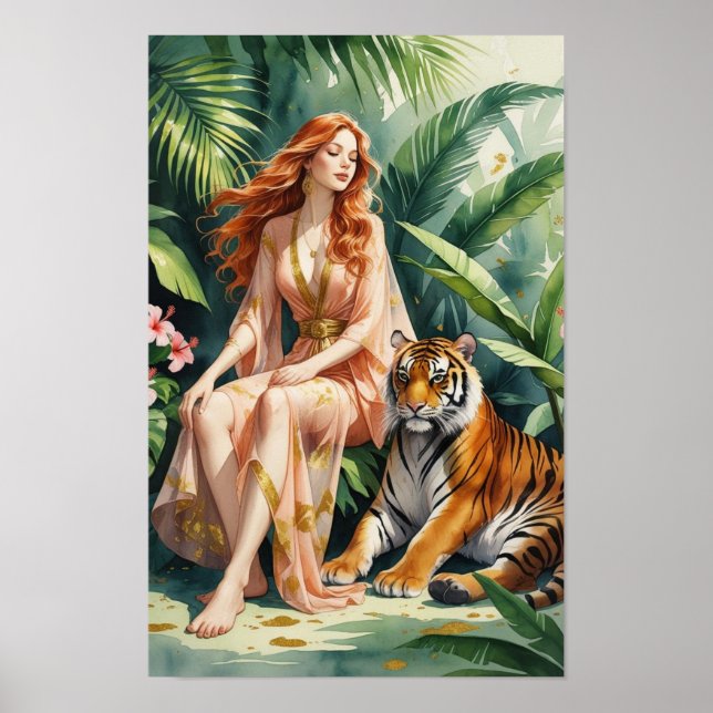 Die Rothaarige Prinzessin und ihr Tiger Poster (Vorne)