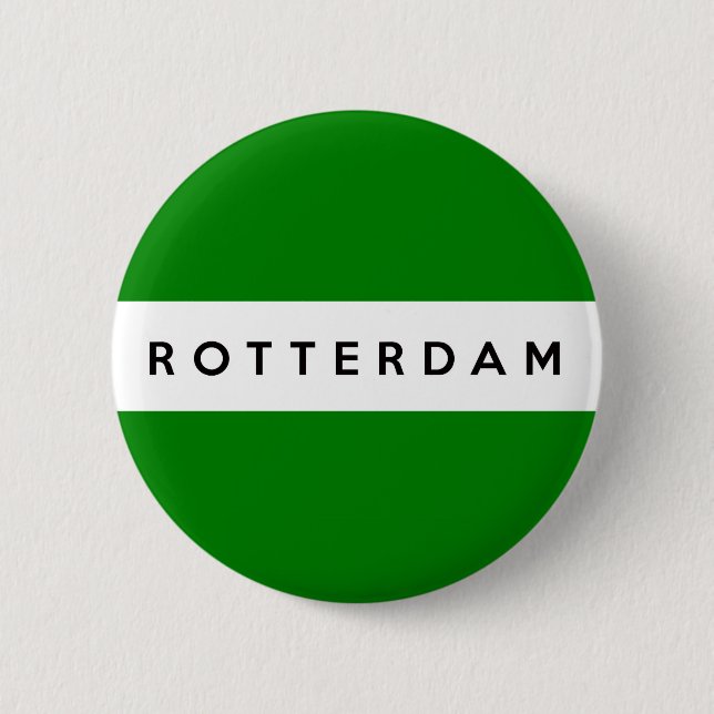 die Rotterdam-Stadtflaggen-Niederlande-Symbol Button (Vorderseite)