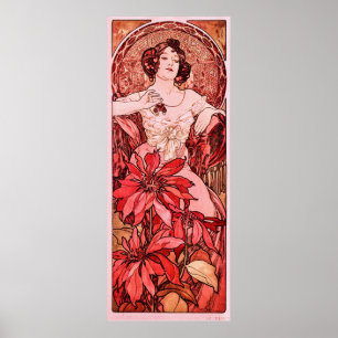 Die Ruby von Alphonse Mucha Poster