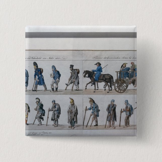 Die Rückkehr der besiegten französischen Armee von Button (Vorderseite)