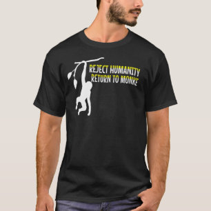 Die Rückkehr der Menschheit zum Monke Meme-Affen E T-Shirt