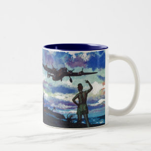 Die Rückkehr des Kriegers Zweifarbige Tasse