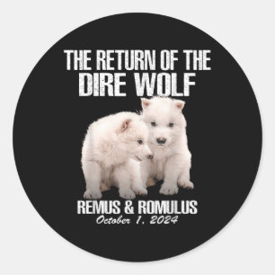 Die Rückkehr des schrecklichen Wolfs - Remos und R Runder Aufkleber