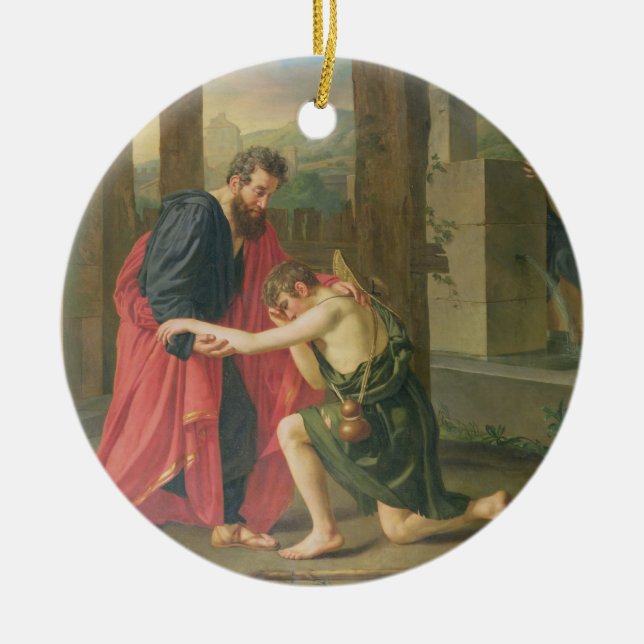 Die Rückkehr des verschwenderischen Sohns, 1823 Keramikornament (Vorne)