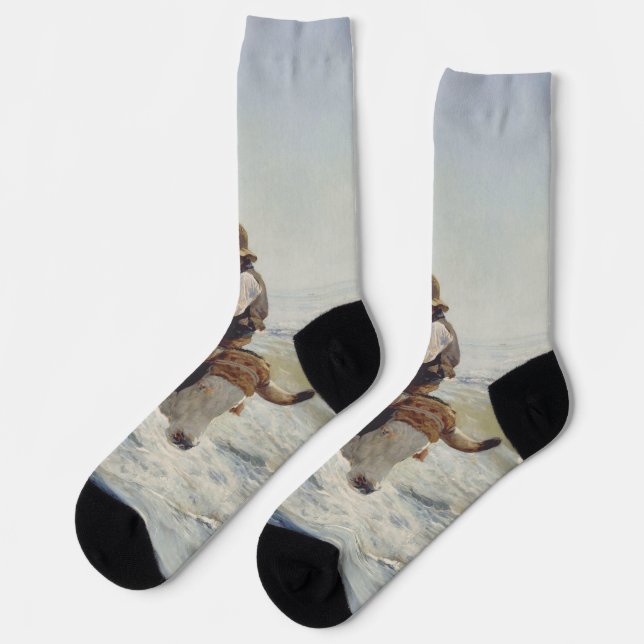 Die Rückkehr vom Fischen Socken (Linkes Detail)