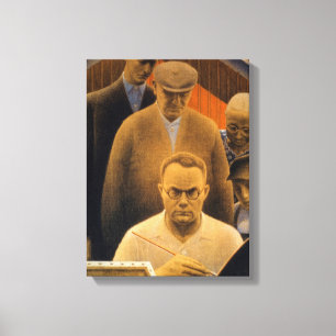 Die Rückkehr von Böhmen durch Grant Wood Leinwanddruck