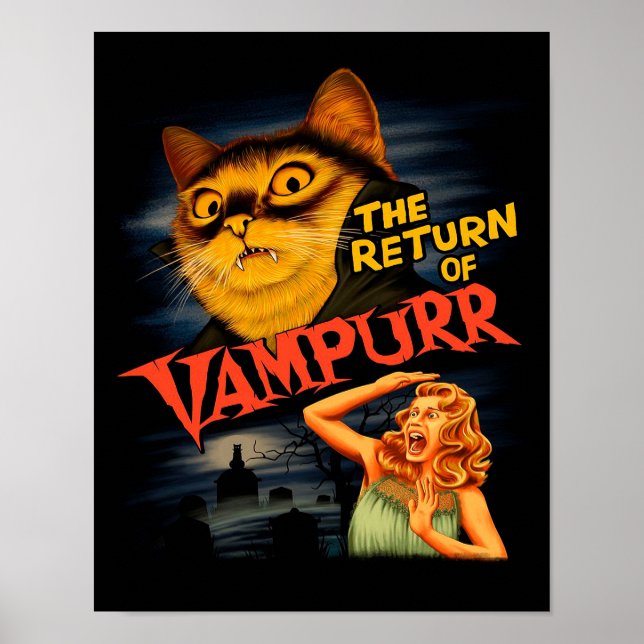Die Rückkehr von Vampurr |Adorable Cat Poster (Vorne)