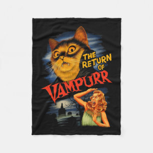 Die Rückkehr von Vampurr Funny Cat Fleecedecke