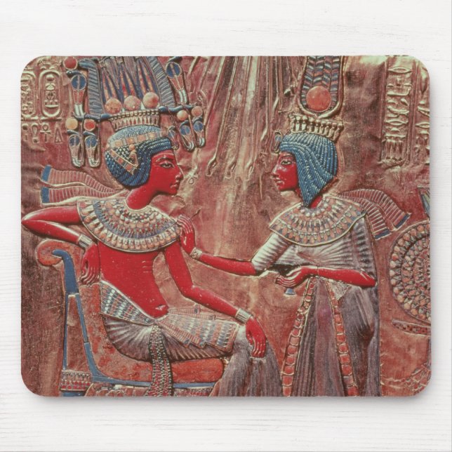 Die Rückseite des Thrones von Tutankhamun Mousepad (Vorne)