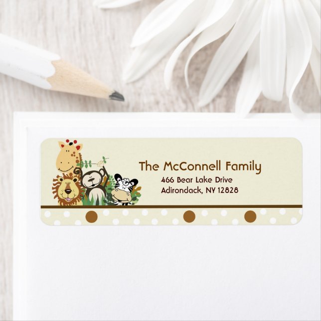 Die Rücksendeadresse Zoo Crew Jungle Animals (Insitu)