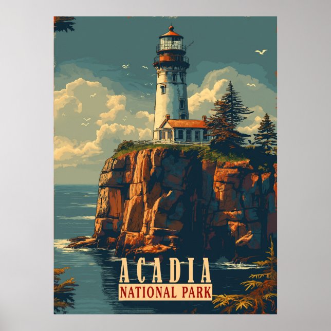 Die Ruhe an der Küste: Nationalpark Acadia Poster (Vorne)