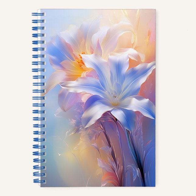 Die Ruhe im Pastel Floral Notizbuch (Vorderseite)