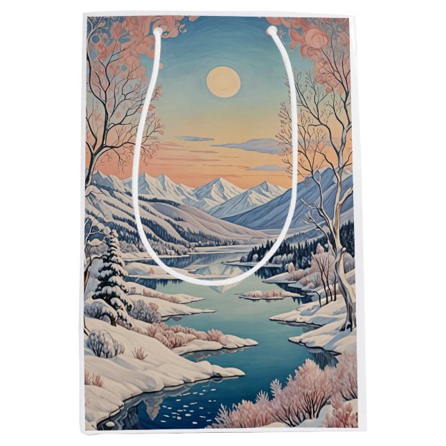 Die Ruhe im Winter Mittlere Geschenktüte (Vorderseite)