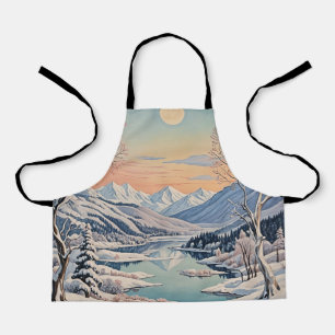 Die Ruhe im Winter Schürze