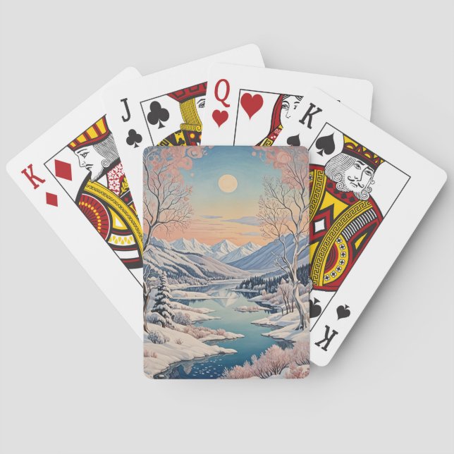 Die Ruhe im Winter Spielkarten (Rückseite)