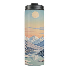 Die Ruhe im Winter Thermosbecher