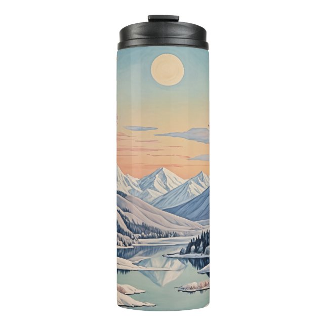 Die Ruhe im Winter Thermosbecher (Vorderseite)