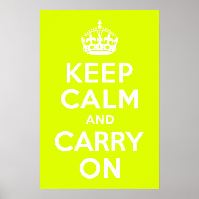 Die Ruhe in Chartreuse halten und weiter fahren Poster (Vorne)