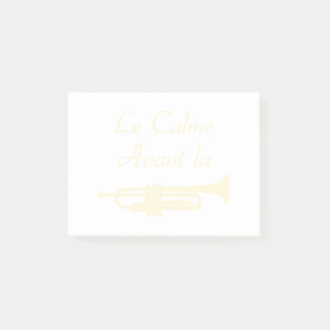 Die RUHE VOR der TROMPETE - Wortspiele Post-it Klebezettel (Vorderseite)