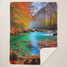 Die ruhige Landschaft der Herbstflüsse