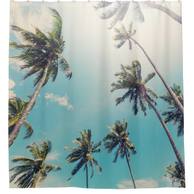 Die ruhige Landschaft von Tropical Beach Duschvorhang (Vorderseite)