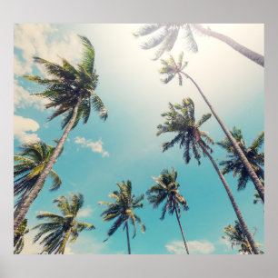 Die ruhige Landschaft von Tropical Beach Poster