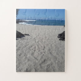 Die ruhige Strandszene