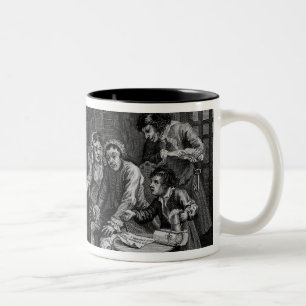 Die Rührstange im Gefängnis, Platte VII Zweifarbige Tasse