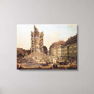 Die Ruinen des alten Kreuzkirche, Dresden Leinwanddruck