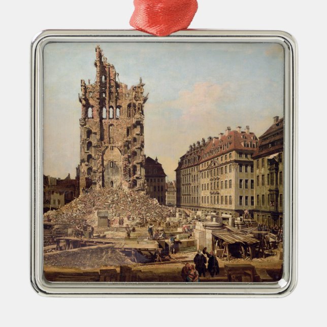 Die Ruinen des alten Kreuzkirche, Dresden Silbernes Ornament (Vorne)