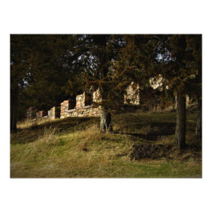 "Die Ruinen des braunen Hauses von 1862" Fotodruck