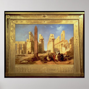 Die Ruinen des Palastes von Karnak bei Thebes Poster