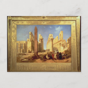 Die Ruinen des Palastes von Karnak bei Thebes Postkarte