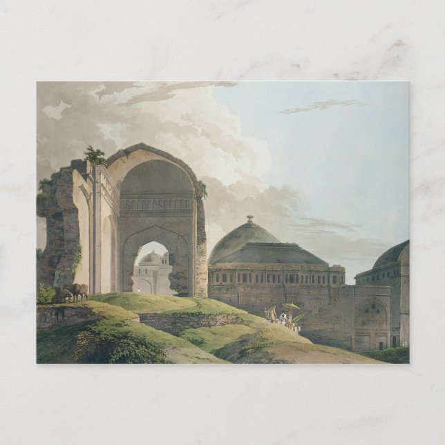 Die Ruinen des Palastes von Madurai, 1798 Postkarte (Vorderseite)
