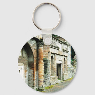 Die Ruinen von Pompeji - Markt mit Tempeln Schlüsselanhänger