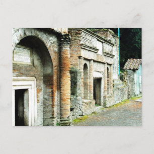 Die Ruinen von Pompeji - Marktplatz mit Tempeln Postkarte