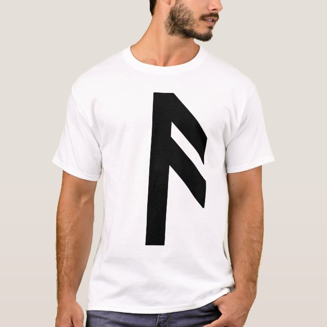 Die Rune Ansuz (schwarz) T-Shirt (Vorderseite)